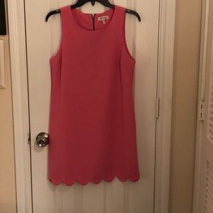 Pink, scalloped edge dress